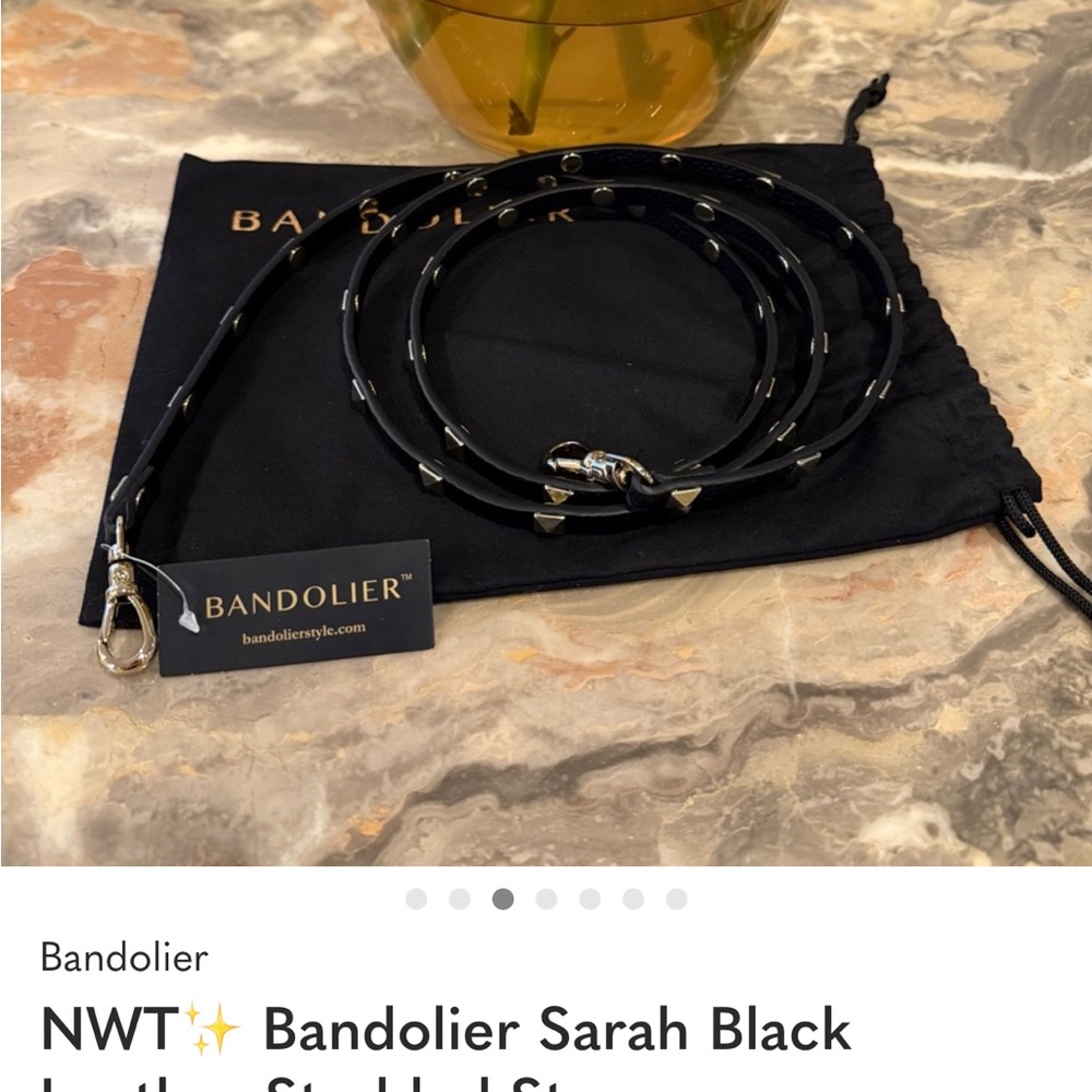 Bandolier Black and Gold studded Sarah strap